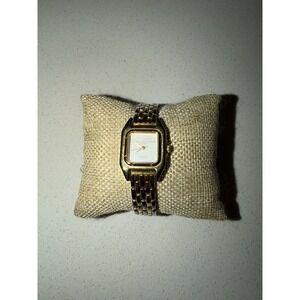 Oscar de la Renta Parfums 2 Tone Gold Silver STAINLESS STEEL BRACELET WATCH